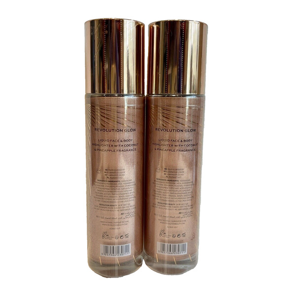 Makeup Revolution Molten Body Glow ROSE GOLD Face Body Liquid Illuminator🍍🥥 2 - Picture 2 of 7